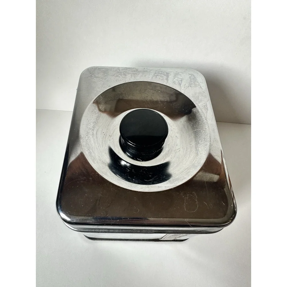 Lincoln BeautyWare Coffee Canister Chrome MCM Kitchen Vintage